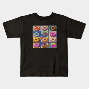 Donut Food Yummy Pastry Delicious Pattern Kids T-Shirt